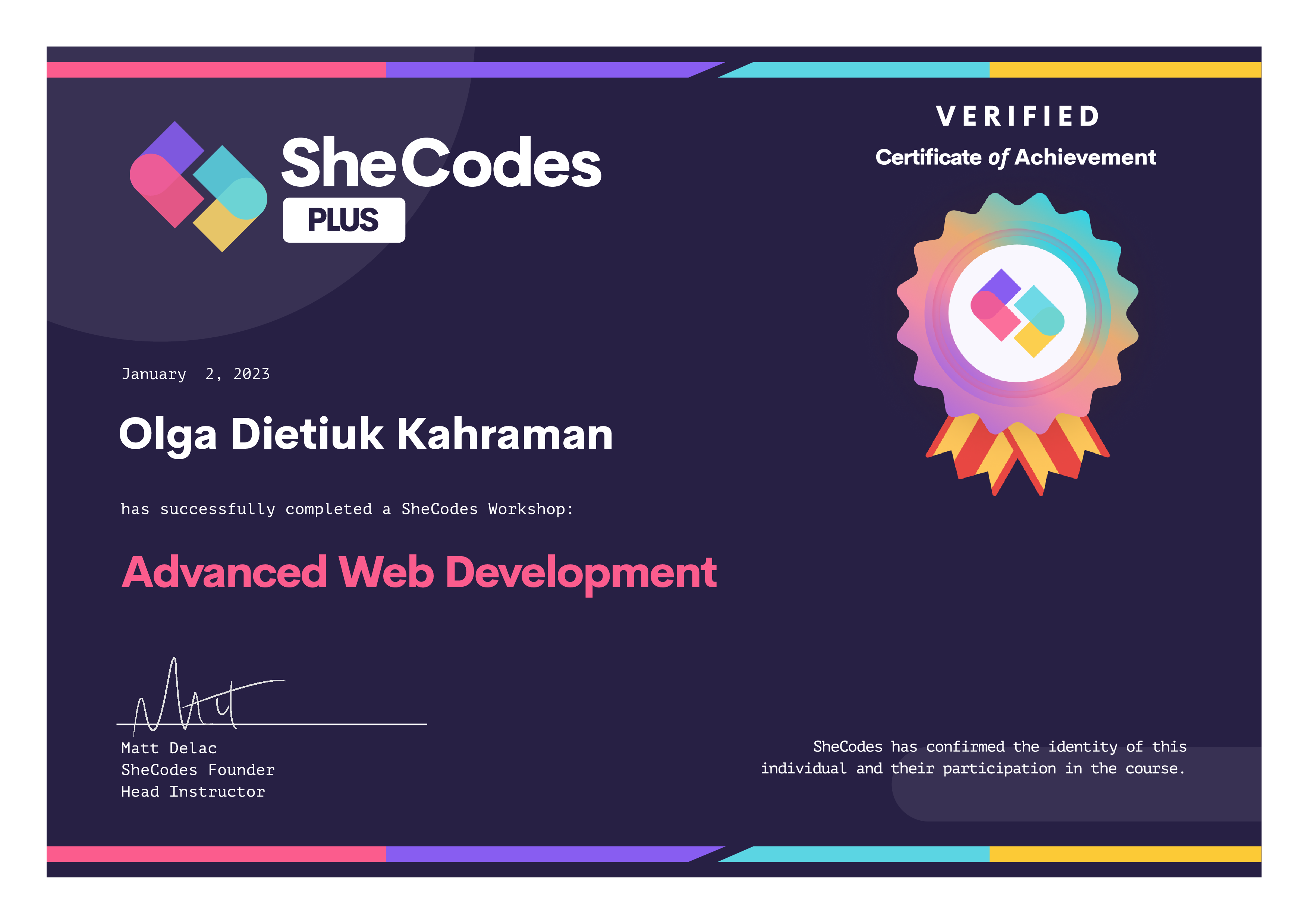 SheCodes Advanced Web Development